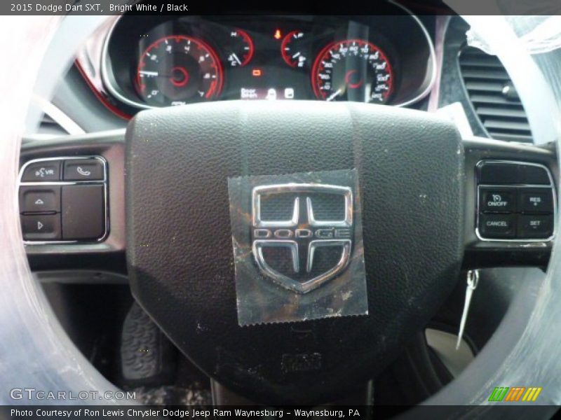 Bright White / Black 2015 Dodge Dart SXT