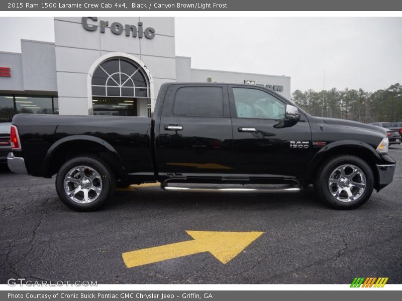 Black / Canyon Brown/Light Frost 2015 Ram 1500 Laramie Crew Cab 4x4