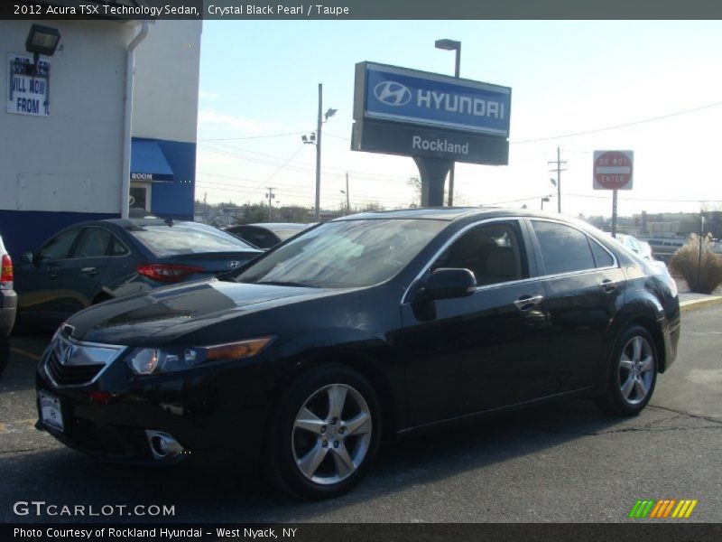 Crystal Black Pearl / Taupe 2012 Acura TSX Technology Sedan