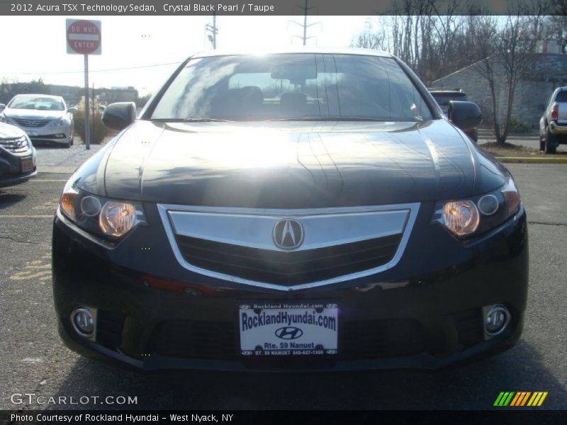 Crystal Black Pearl / Taupe 2012 Acura TSX Technology Sedan