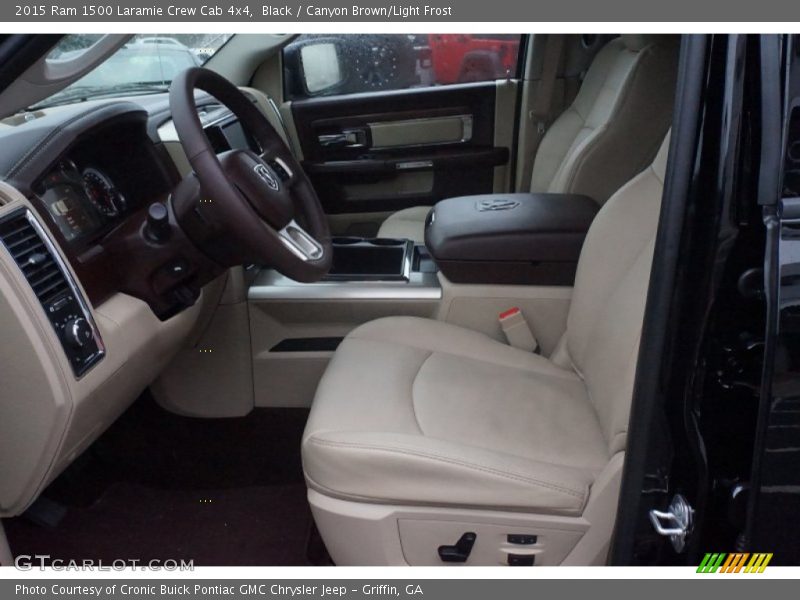 Black / Canyon Brown/Light Frost 2015 Ram 1500 Laramie Crew Cab 4x4