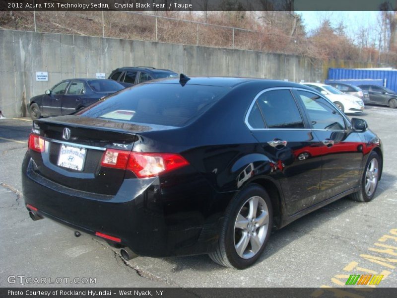 Crystal Black Pearl / Taupe 2012 Acura TSX Technology Sedan