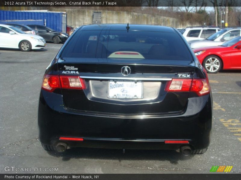 Crystal Black Pearl / Taupe 2012 Acura TSX Technology Sedan