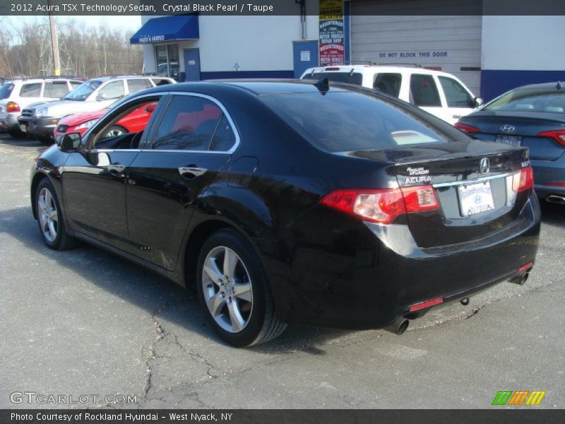 Crystal Black Pearl / Taupe 2012 Acura TSX Technology Sedan