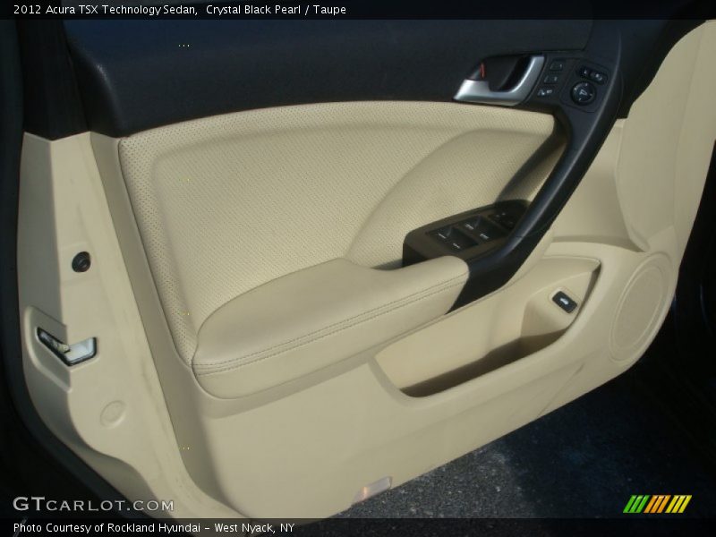 Crystal Black Pearl / Taupe 2012 Acura TSX Technology Sedan