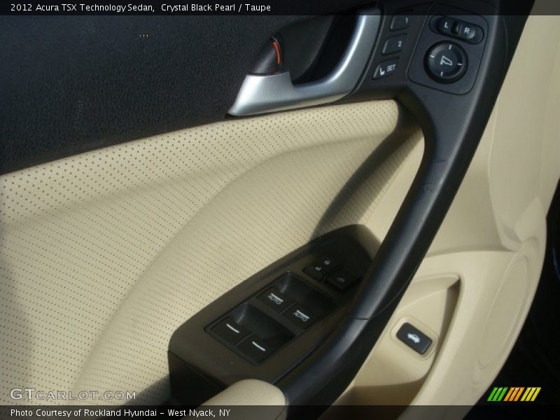 Crystal Black Pearl / Taupe 2012 Acura TSX Technology Sedan
