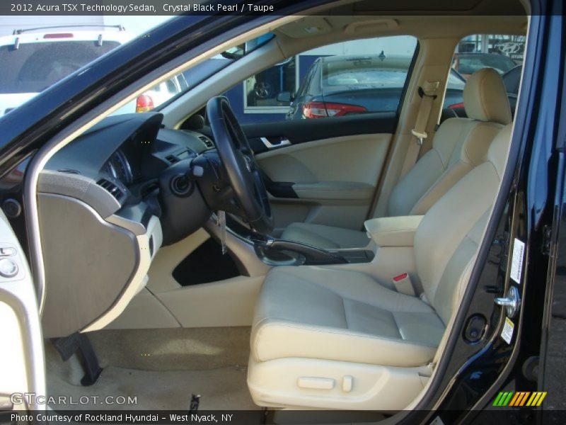 Crystal Black Pearl / Taupe 2012 Acura TSX Technology Sedan