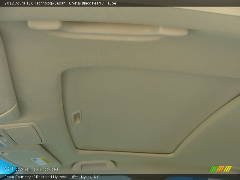 Crystal Black Pearl / Taupe 2012 Acura TSX Technology Sedan