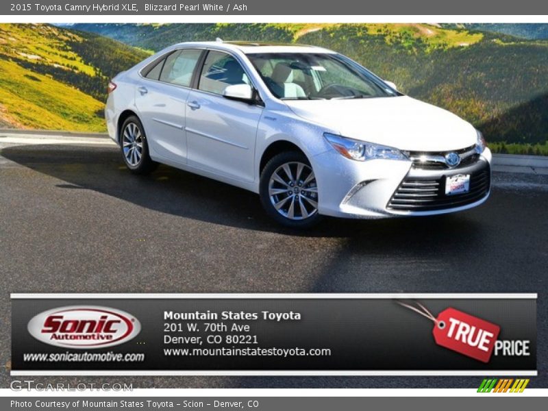 Blizzard Pearl White / Ash 2015 Toyota Camry Hybrid XLE