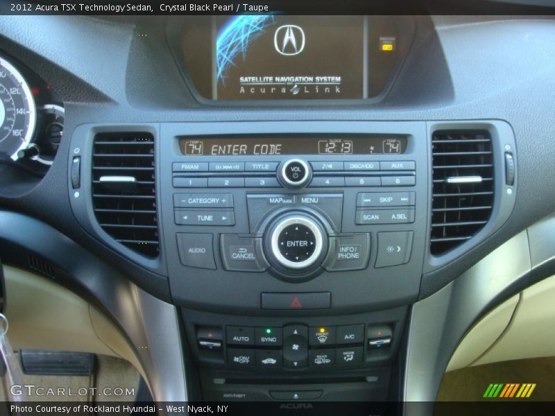 Crystal Black Pearl / Taupe 2012 Acura TSX Technology Sedan