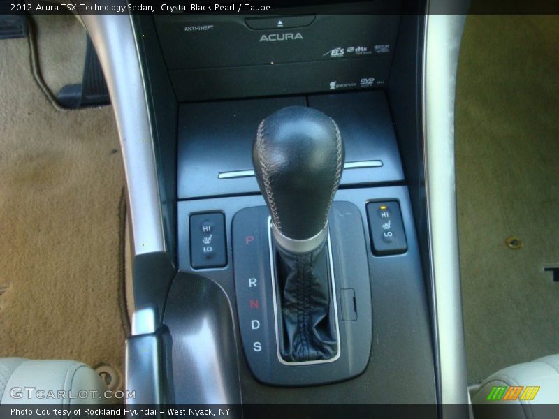 Crystal Black Pearl / Taupe 2012 Acura TSX Technology Sedan