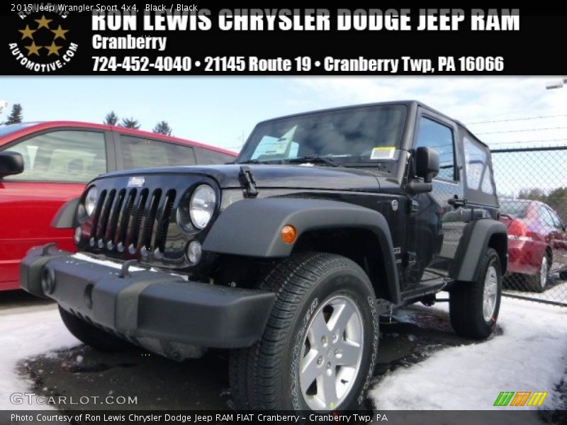 Black / Black 2015 Jeep Wrangler Sport 4x4