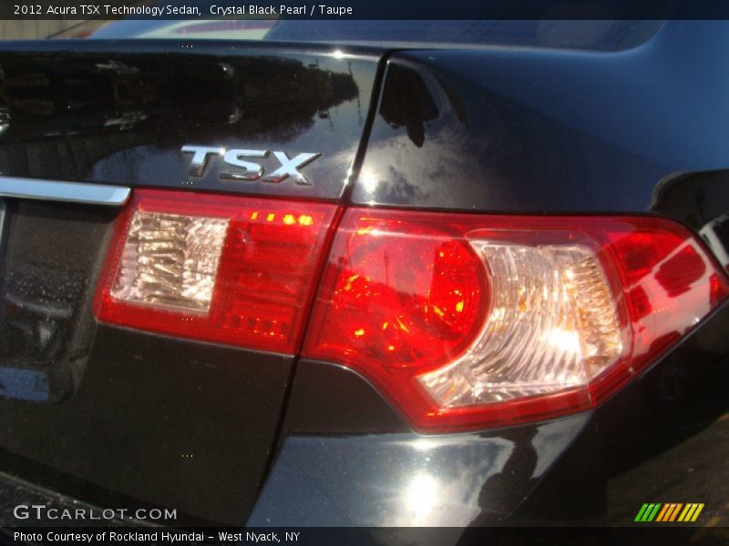 Crystal Black Pearl / Taupe 2012 Acura TSX Technology Sedan