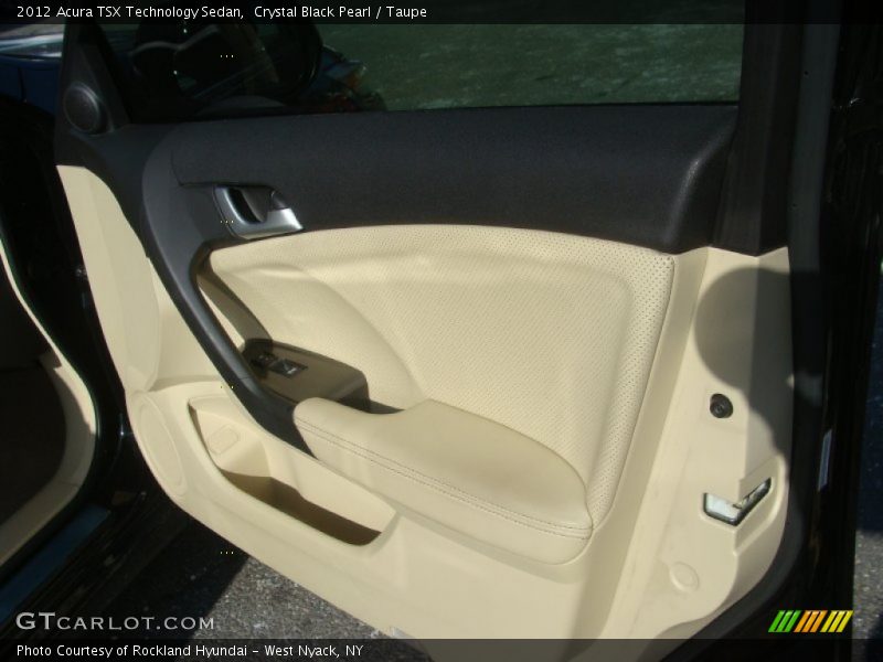 Crystal Black Pearl / Taupe 2012 Acura TSX Technology Sedan