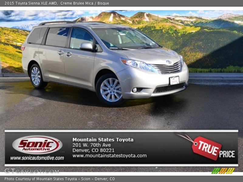 Creme Brulee Mica / Bisque 2015 Toyota Sienna XLE AWD