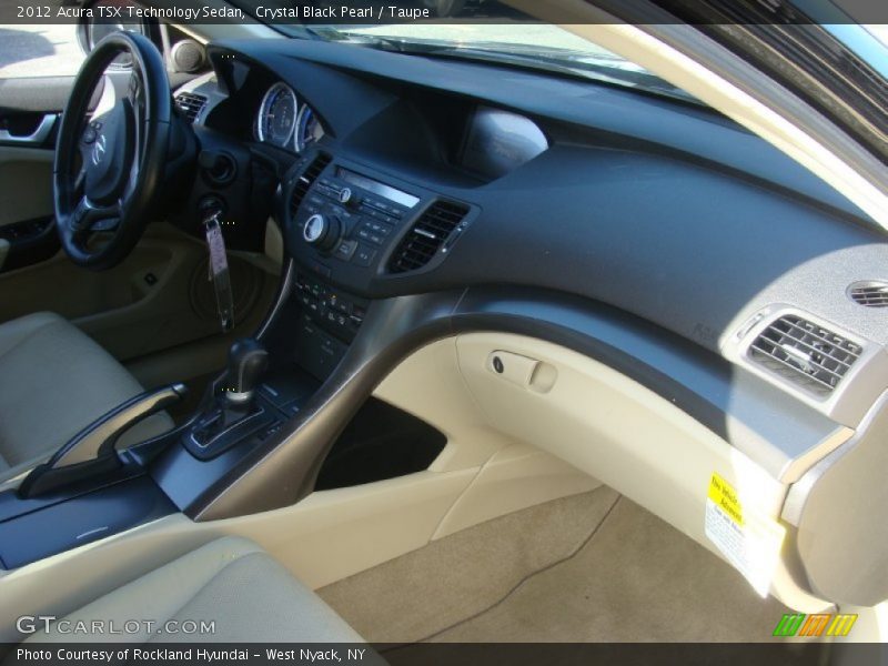 Crystal Black Pearl / Taupe 2012 Acura TSX Technology Sedan