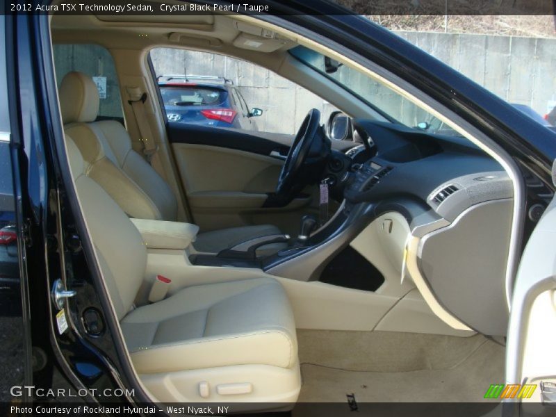 Crystal Black Pearl / Taupe 2012 Acura TSX Technology Sedan