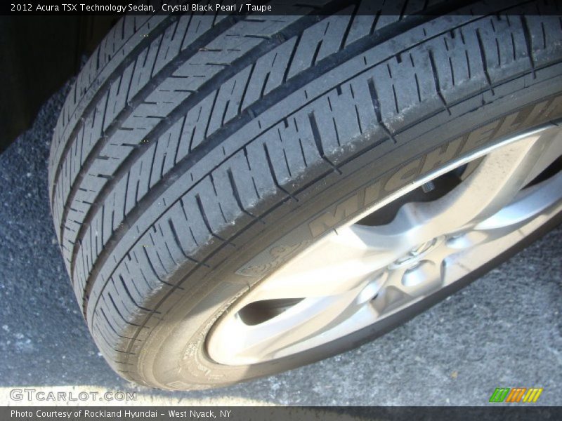 Crystal Black Pearl / Taupe 2012 Acura TSX Technology Sedan