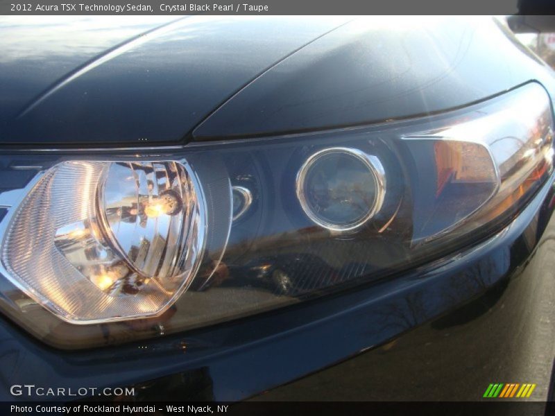 Crystal Black Pearl / Taupe 2012 Acura TSX Technology Sedan