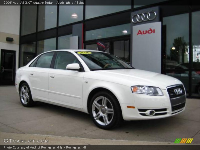 Arctic White / Beige 2006 Audi A4 2.0T quattro Sedan