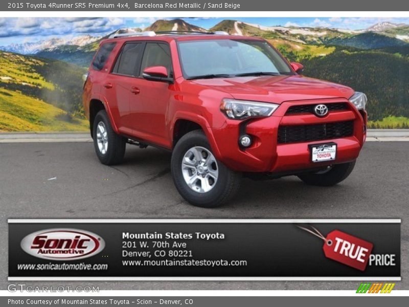 Barcelona Red Metallic / Sand Beige 2015 Toyota 4Runner SR5 Premium 4x4