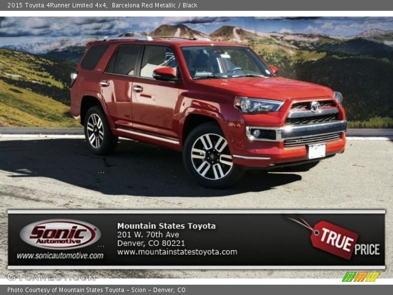 Barcelona Red Metallic / Black 2015 Toyota 4Runner Limited 4x4