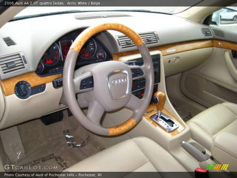 Arctic White / Beige 2006 Audi A4 2.0T quattro Sedan