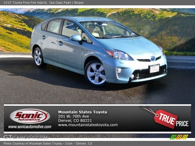 Sea Glass Pearl / Bisque 2015 Toyota Prius Five Hybrid