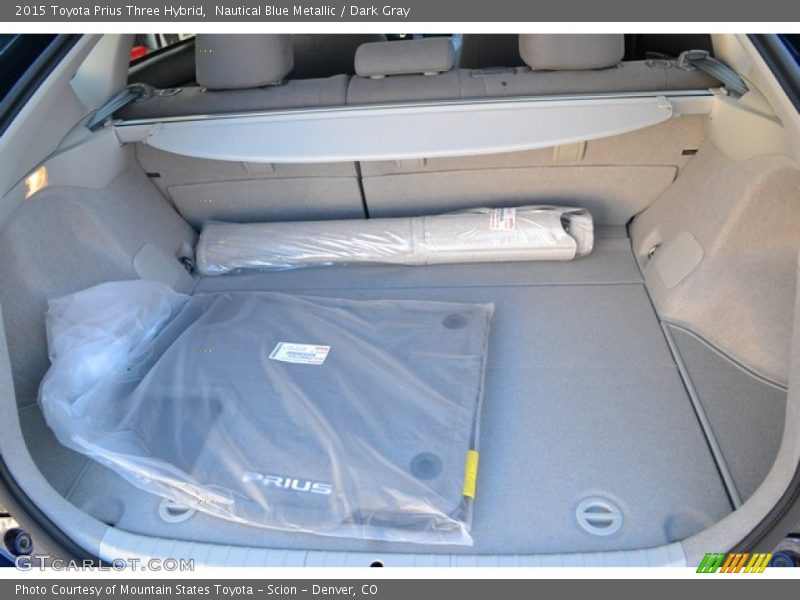 Nautical Blue Metallic / Dark Gray 2015 Toyota Prius Three Hybrid