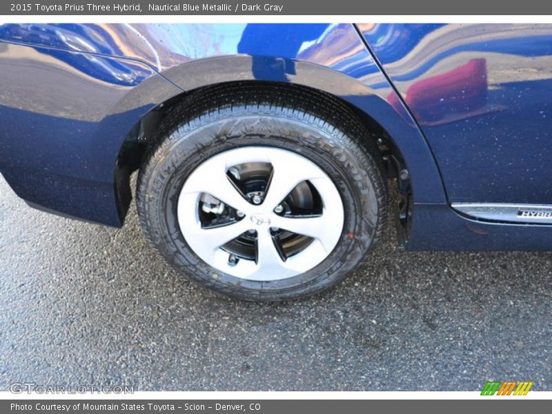 Nautical Blue Metallic / Dark Gray 2015 Toyota Prius Three Hybrid
