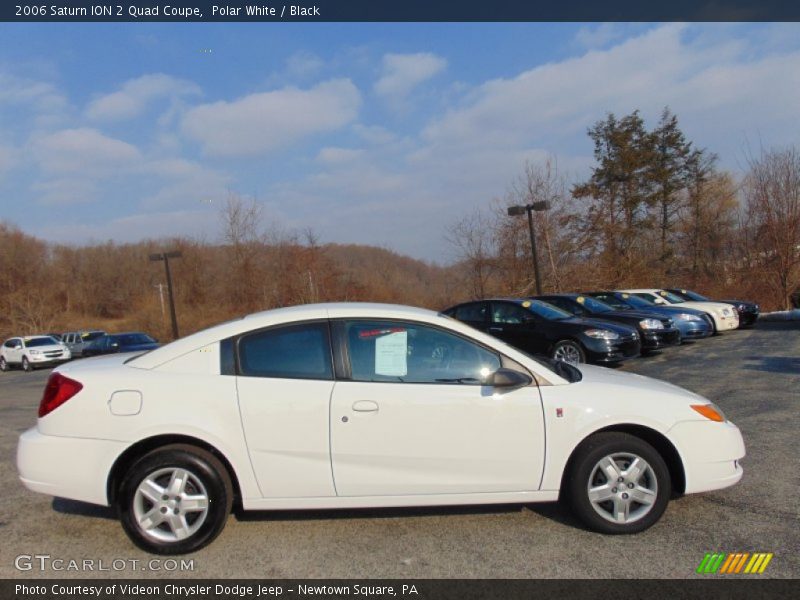 Polar White / Black 2006 Saturn ION 2 Quad Coupe