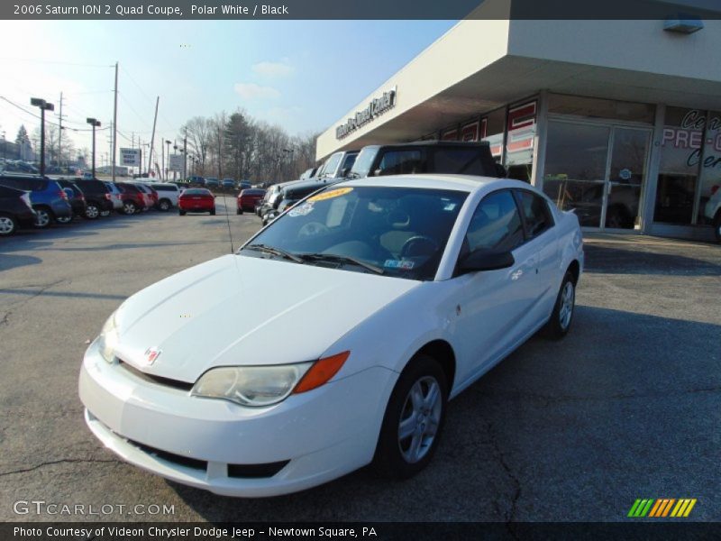 Polar White / Black 2006 Saturn ION 2 Quad Coupe