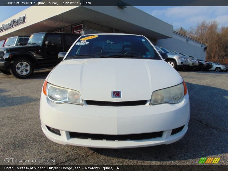 Polar White / Black 2006 Saturn ION 2 Quad Coupe