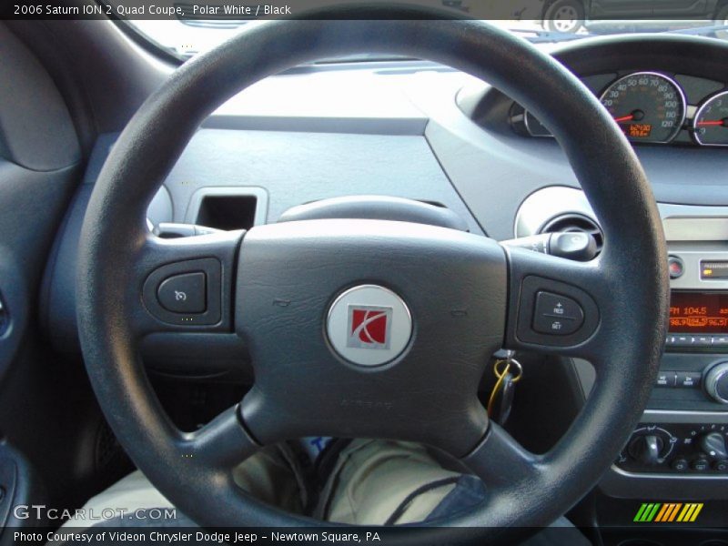 Polar White / Black 2006 Saturn ION 2 Quad Coupe