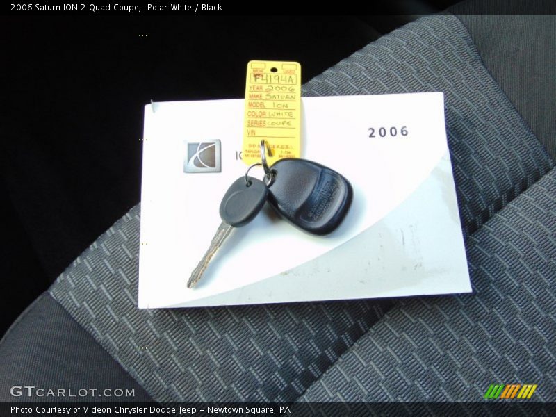 Polar White / Black 2006 Saturn ION 2 Quad Coupe