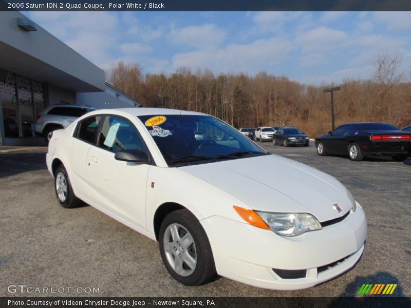 Polar White / Black 2006 Saturn ION 2 Quad Coupe