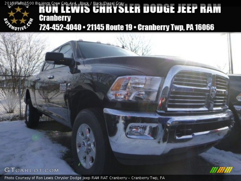 Black / Black/Diesel Gray 2015 Ram 2500 Big Horn Crew Cab 4x4