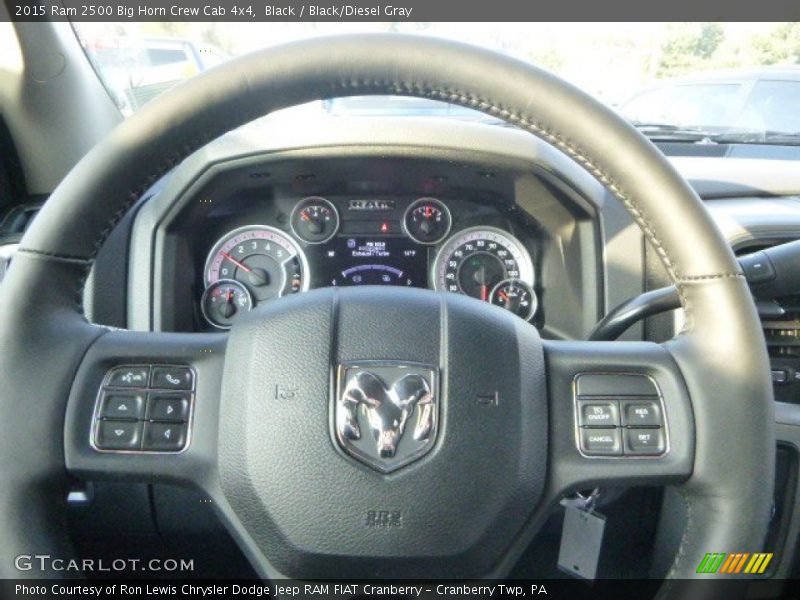 Black / Black/Diesel Gray 2015 Ram 2500 Big Horn Crew Cab 4x4