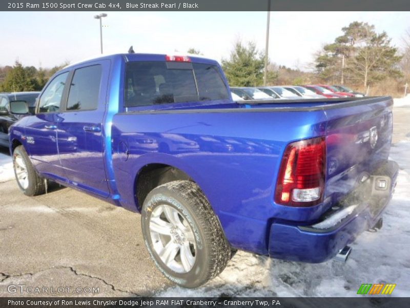 Blue Streak Pearl / Black 2015 Ram 1500 Sport Crew Cab 4x4