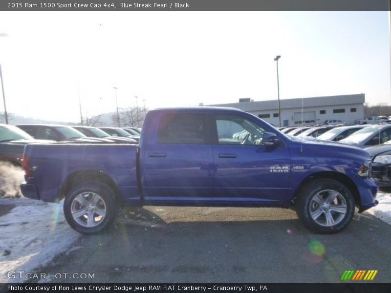 Blue Streak Pearl / Black 2015 Ram 1500 Sport Crew Cab 4x4