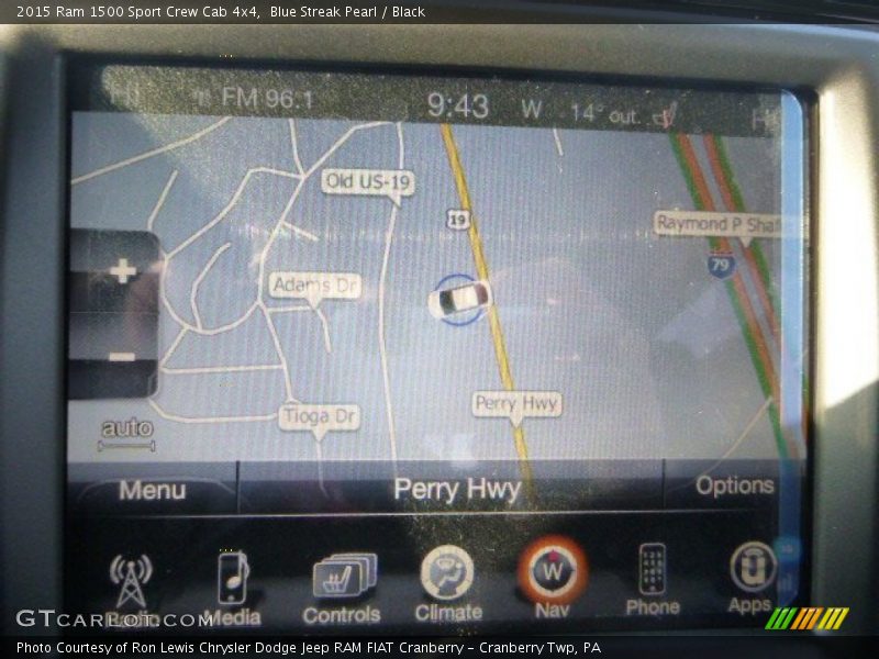 Blue Streak Pearl / Black 2015 Ram 1500 Sport Crew Cab 4x4