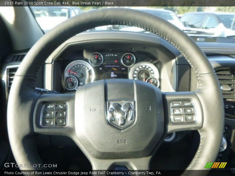 Blue Streak Pearl / Black 2015 Ram 1500 Sport Crew Cab 4x4