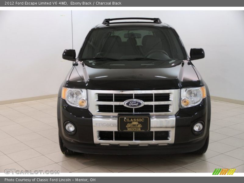 Ebony Black / Charcoal Black 2012 Ford Escape Limited V6 4WD