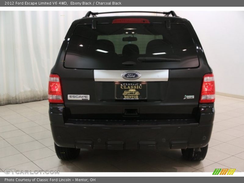 Ebony Black / Charcoal Black 2012 Ford Escape Limited V6 4WD