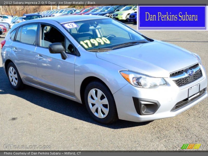Ice Silver Metallic / Black 2012 Subaru Impreza 2.0i 5 Door