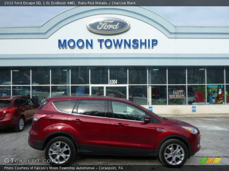 Ruby Red Metallic / Charcoal Black 2013 Ford Escape SEL 1.6L EcoBoost 4WD