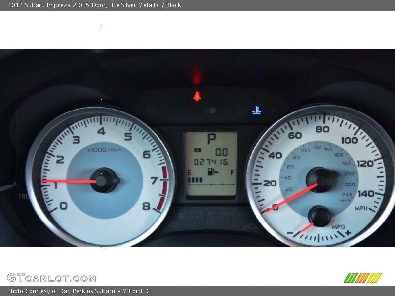 Ice Silver Metallic / Black 2012 Subaru Impreza 2.0i 5 Door