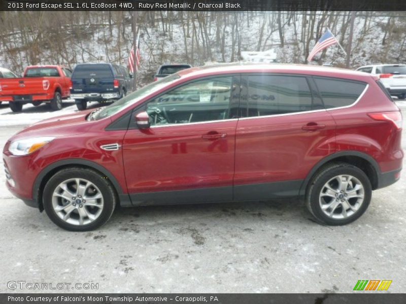 Ruby Red Metallic / Charcoal Black 2013 Ford Escape SEL 1.6L EcoBoost 4WD