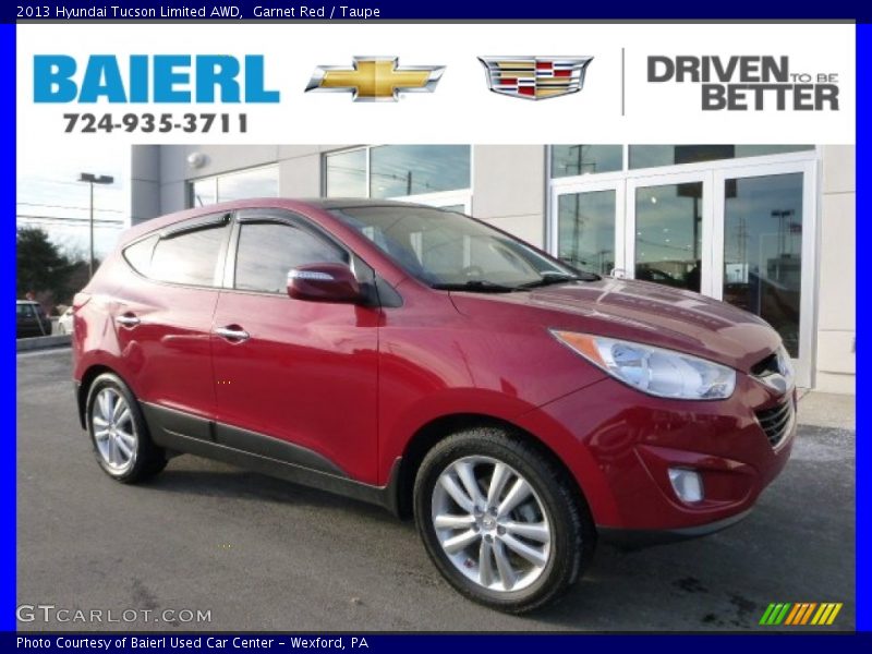 Garnet Red / Taupe 2013 Hyundai Tucson Limited AWD