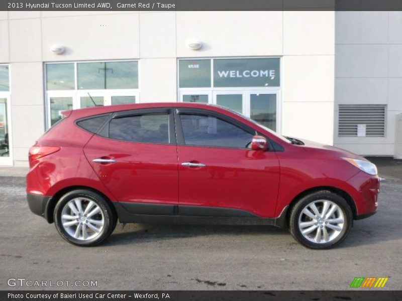 Garnet Red / Taupe 2013 Hyundai Tucson Limited AWD